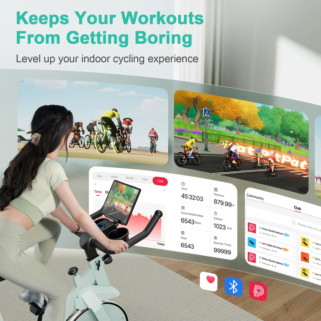 Low Noise 32-Level Magnetic Resistance Stationary Bikes