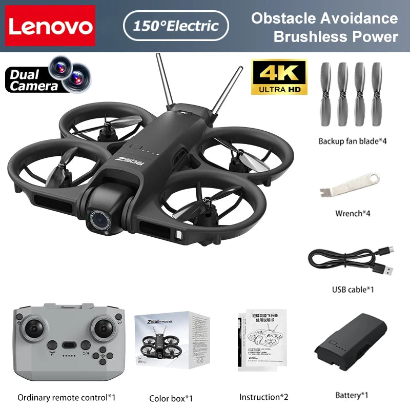 Lenovo Z906 Drone 8K Aerial HD Intelligent Avoiding Obstacle with Larger Screen Remote Control Folding Brushless Power GPS Drone from China