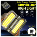 2400LM Solar & USB Chargeable Waterproof LED Camping Light 5000mAh Portable Tent Lantern