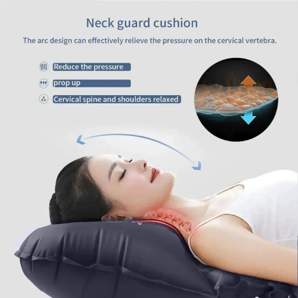Camping Sleeping Pad Inflatable Mattress with Pillows Ultralight Air Mat Built-in Inflator Pump