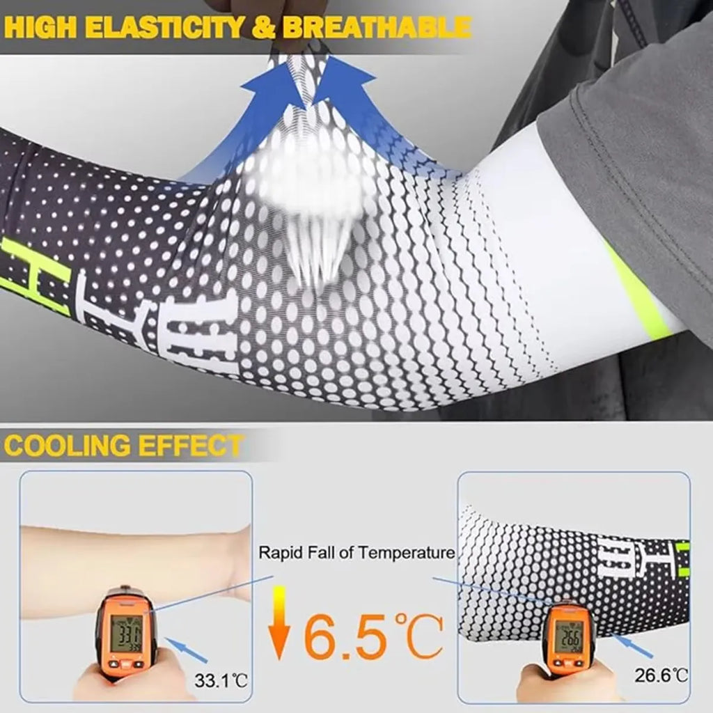 1/3 Pairs Cool Men Cycling Running Bicycle UV Sun Protection Cuff Cover Protective Arm Sleeve Bike Sport Arm Warmers Sleeves