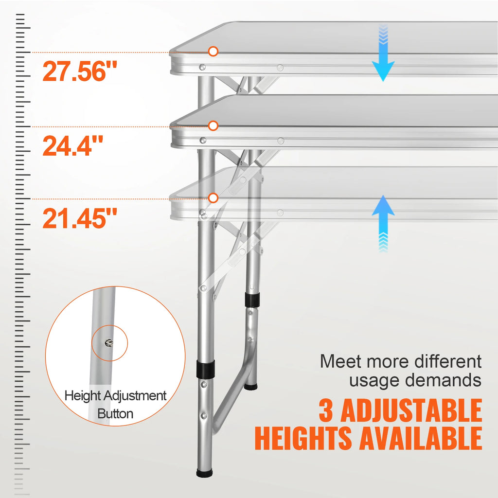 Kitchen Folding Table Quick set-up for Outdoor Picnics or Camping