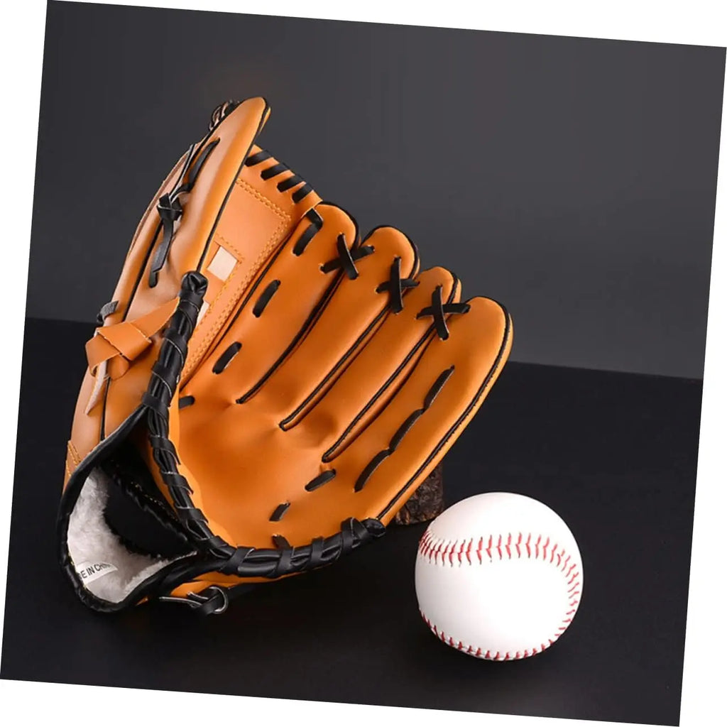 10.5 Inch Thicken Infield Baseball Gloves or Softball Gloves for Youth Sturdy PU Material