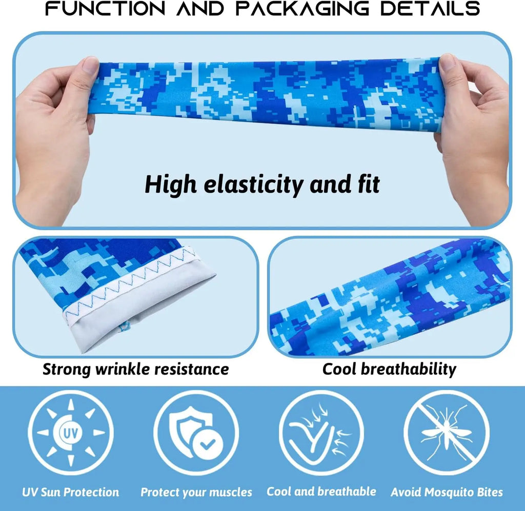 16 Pairs Kids Youth Sun Protection Cooling Compression Arm Sleeves