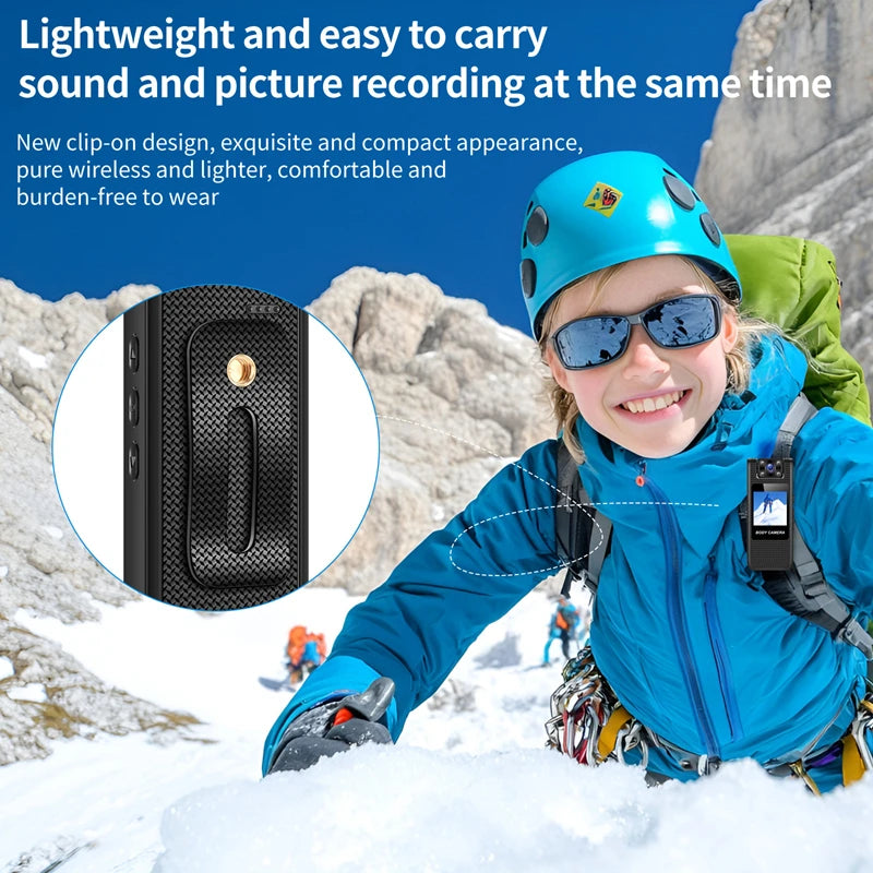 Smart Body Camera Wifi 4K HD Camera Infrared Night Vision Action Camera Outdoor Back Clip Mini Recording Camera from China