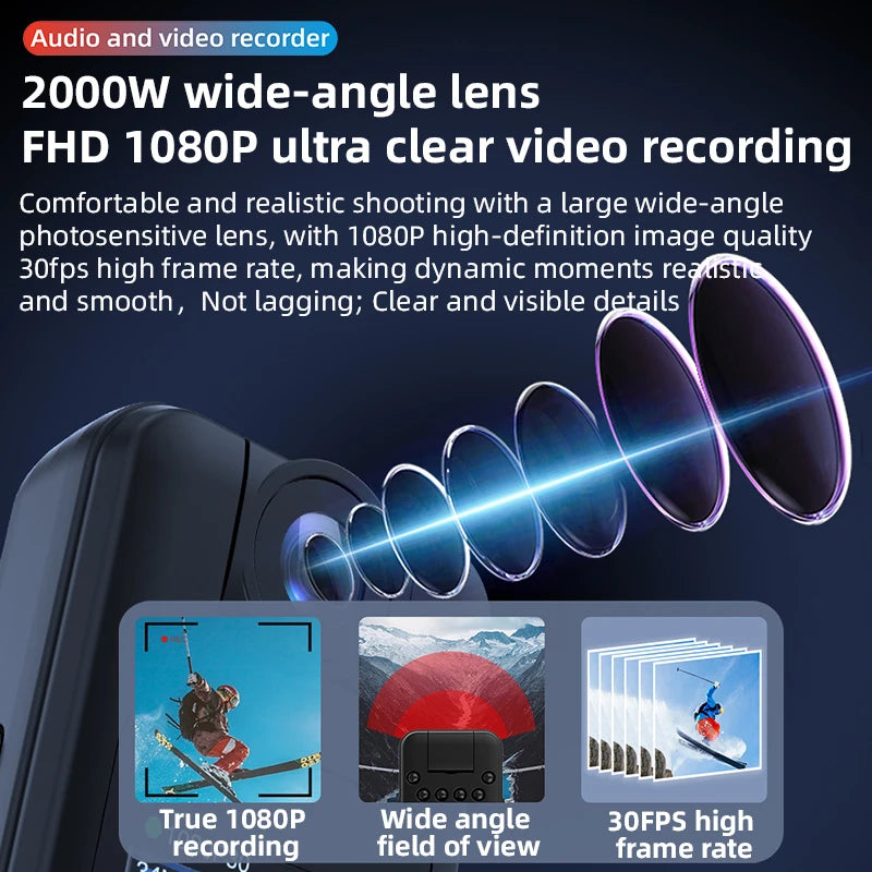 HD Body Camera with Audio  Back Clip Night Vision - Wearable Mini Camera for Law Enforcement, Security, Sports & Travel from China