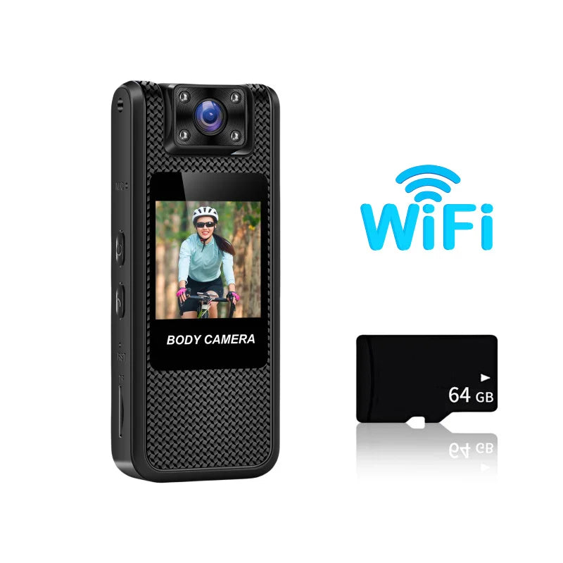 Smart Body Camera Wifi 4K HD Camera Infrared Night Vision Action Camera Outdoor Back Clip Mini Recording Camera from China