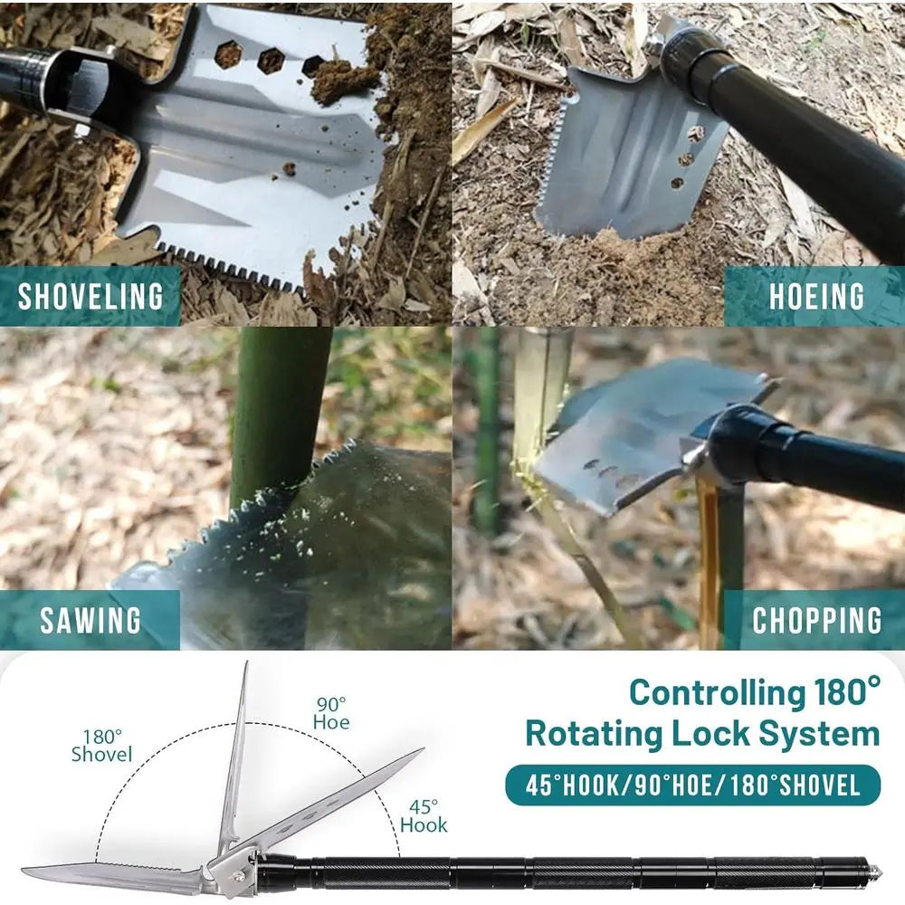Survival Shovel Multitool 14-in-1 – Tactical Folding Shovel & Axe