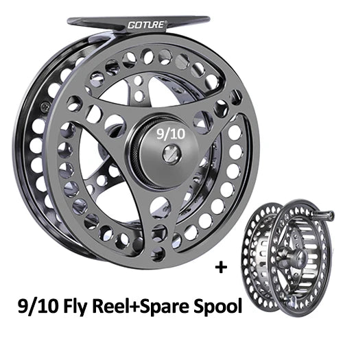 Goture Fly Fishing Reel 3/4 5/6 7/8 9/10 2+1BB Max Drag 8kg Lightweight CNC-machined Large Arbor Left/Right Fly Reel+Spare Spool from China