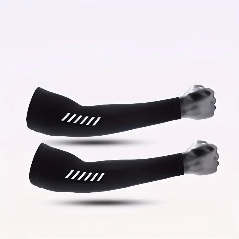 1 Pair Men's Lightweight Breathable Cooling Sports Sleeves Ice Silk Fabric Sweat-Absorbent for Cycling Fishing Running & Hiking from China