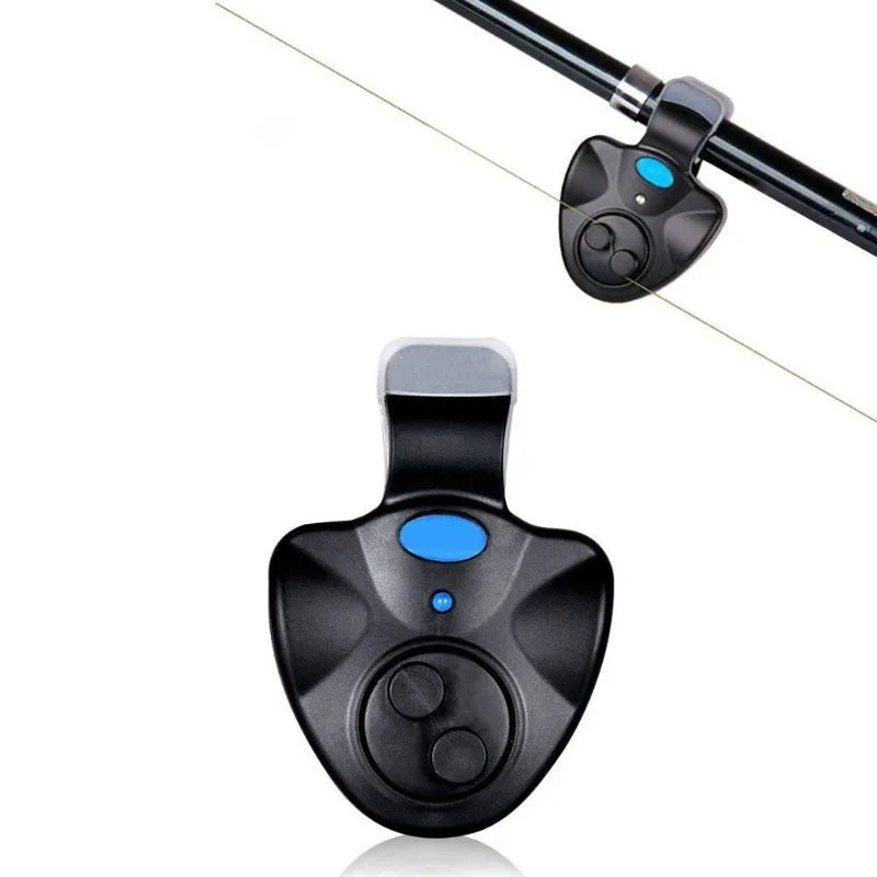 Fishing Bite Alarm Electronic Buzzer attached to fishing rod with Loud Siren