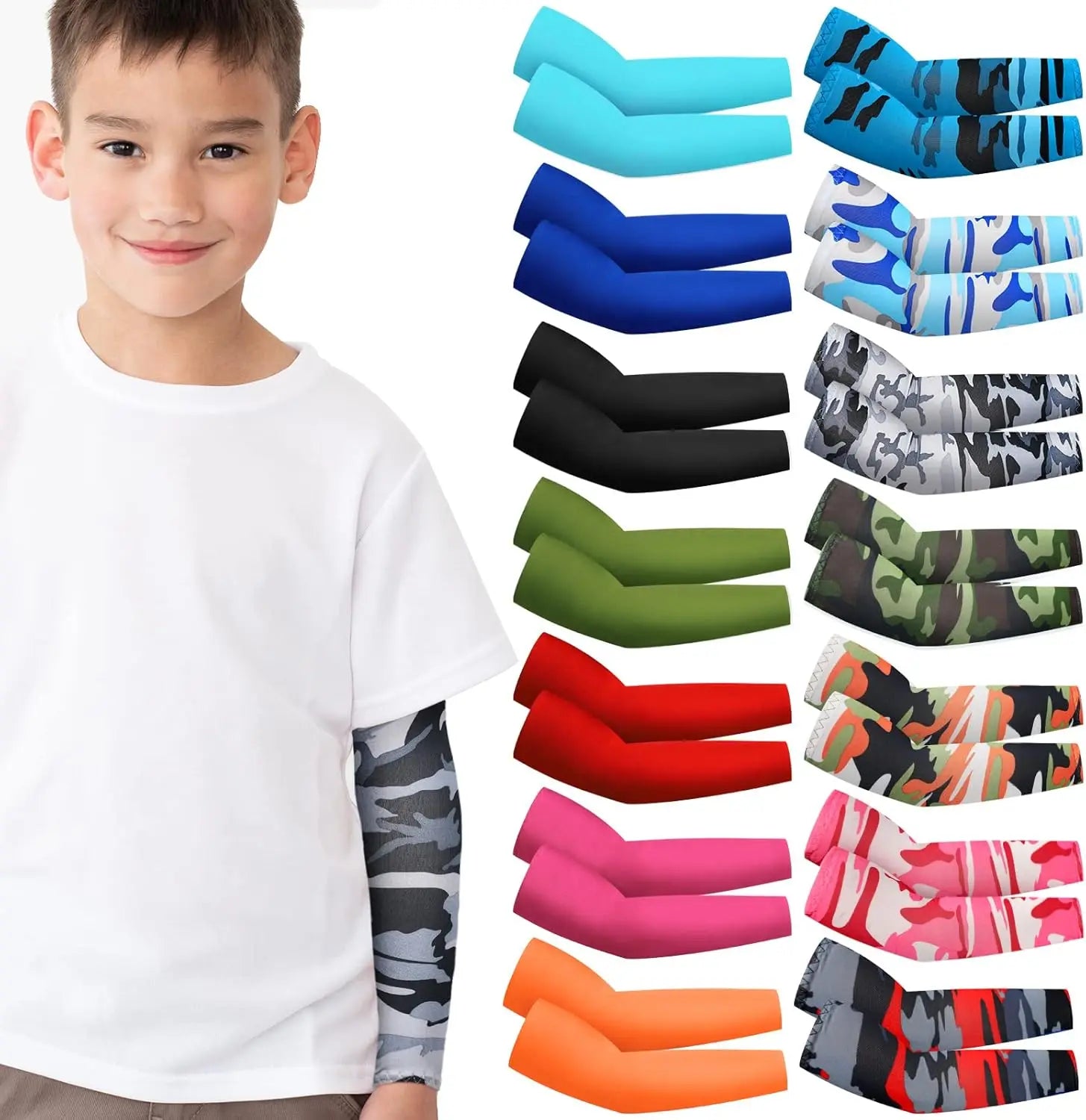 Kids Sun Protection Cooling Arm Sleeves