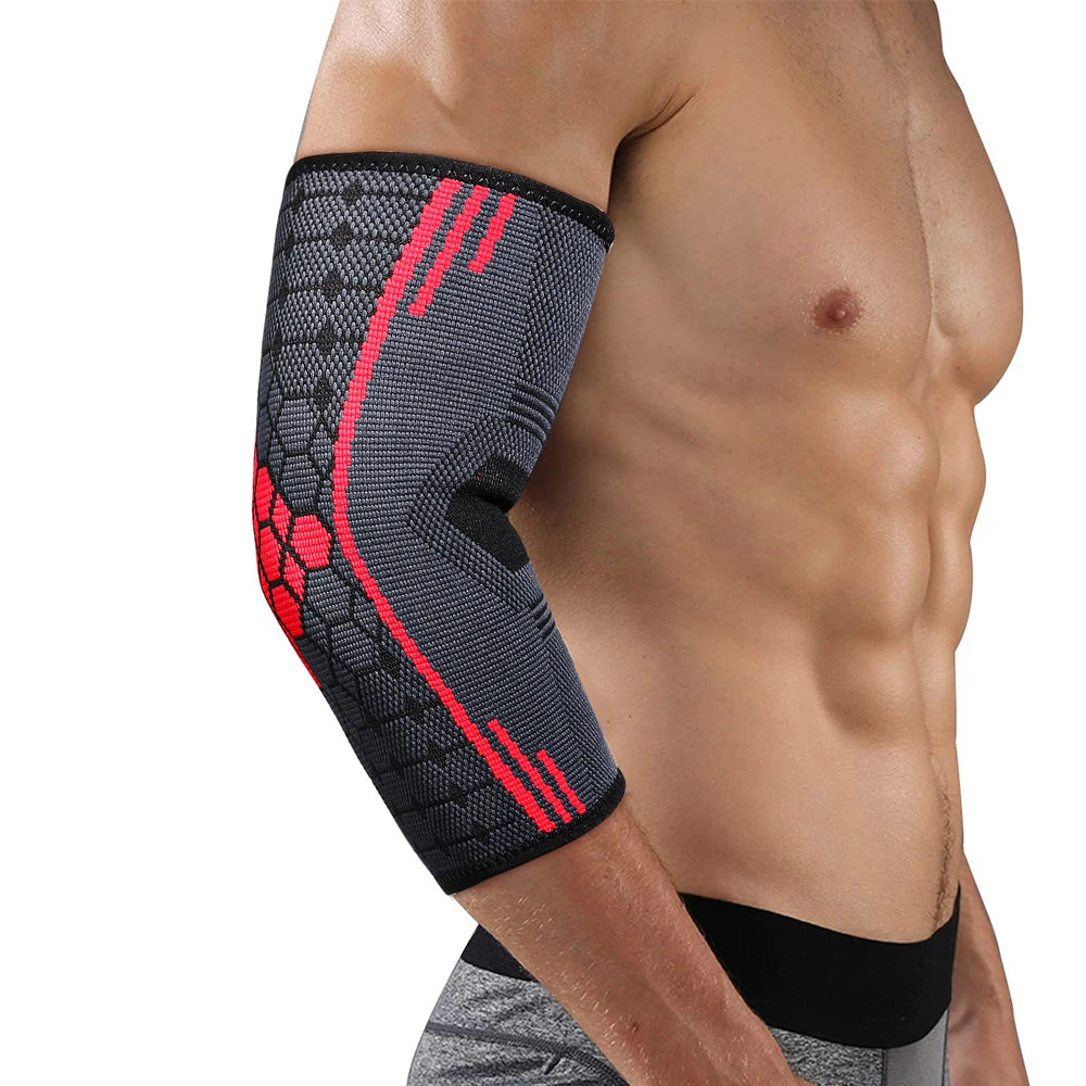 1PC Elbow Compression Sleeves For Tennis and Golfer's Elbow, Breathable Elastic Blend Elbow Brace Support for Men and Women from China