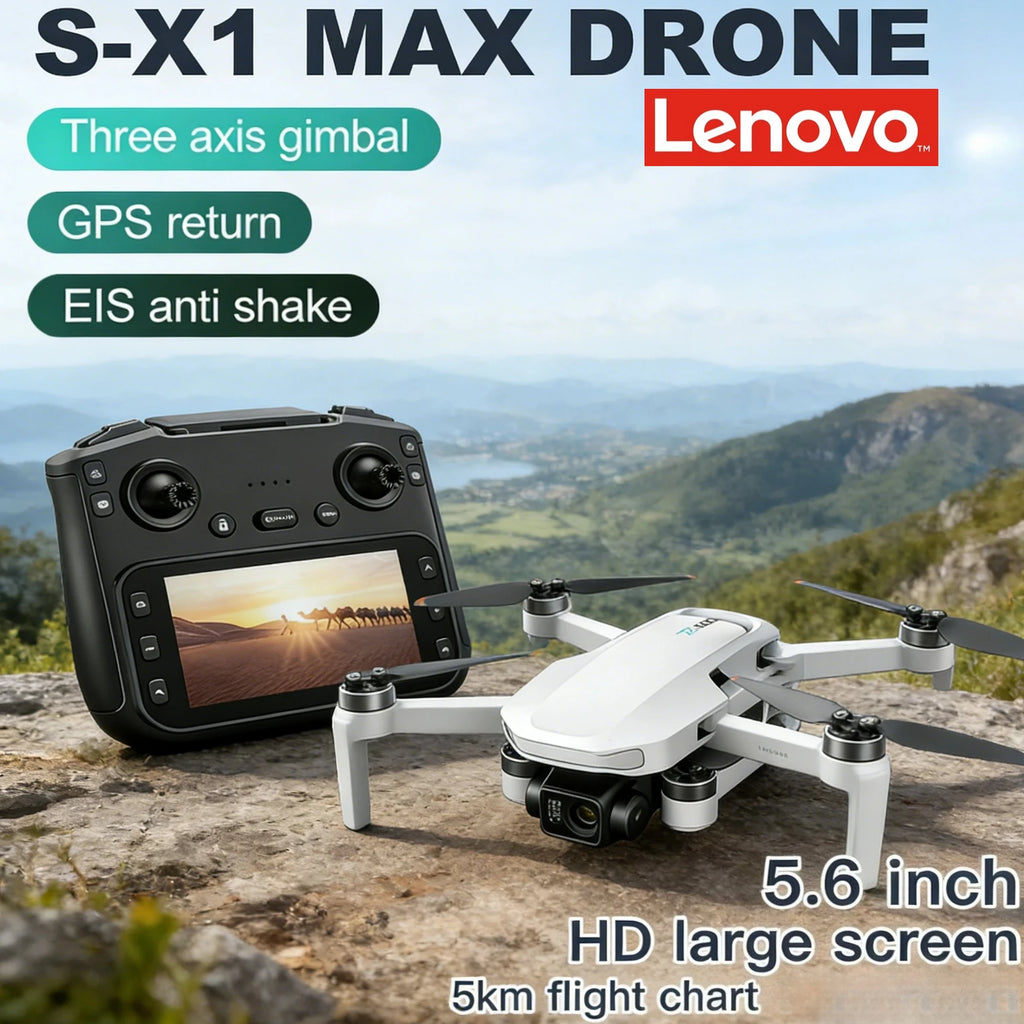 Lenovo S-X1 GPS Drone 8K HD professional camera Three-axis gimbal WIFI Obstacle Avoidance Quadcopter Brushless Toy Gift from China
