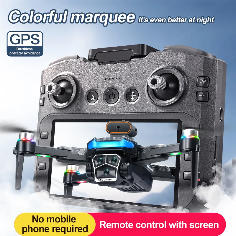 Upgrade A14 Pro Max 8K HD Dual-Camera 5G WIFI GPS Brushless Motor Optical Flow Obstacle Avoidance RC Drone