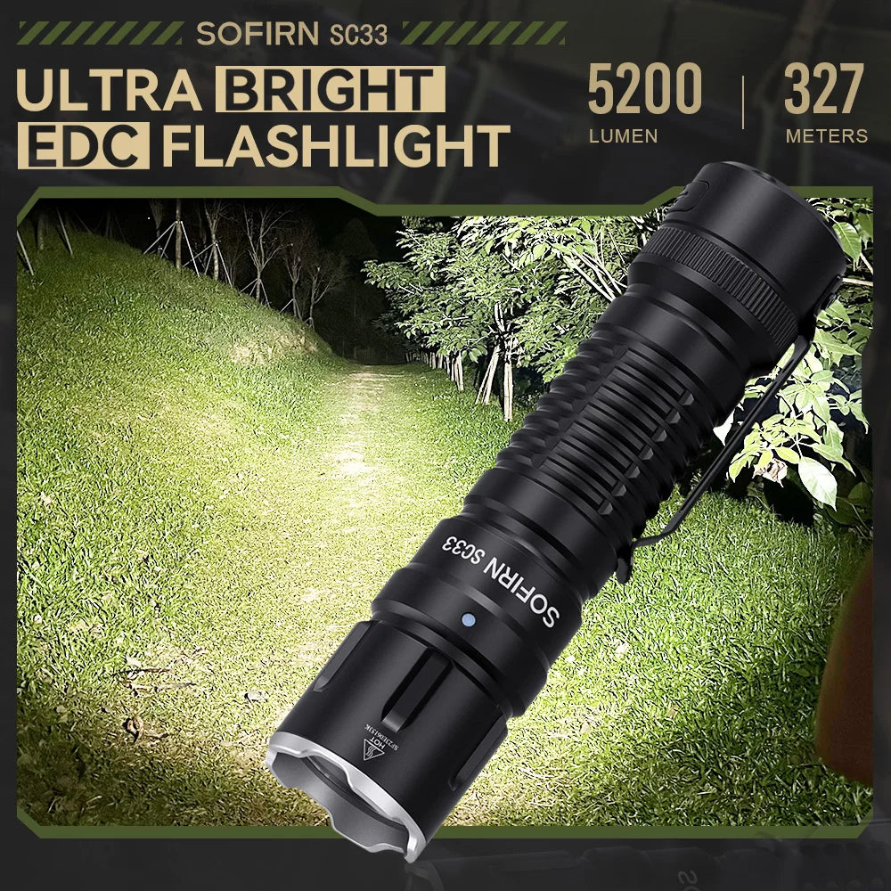Type C Rechargeable LED Tactical Flashlight
