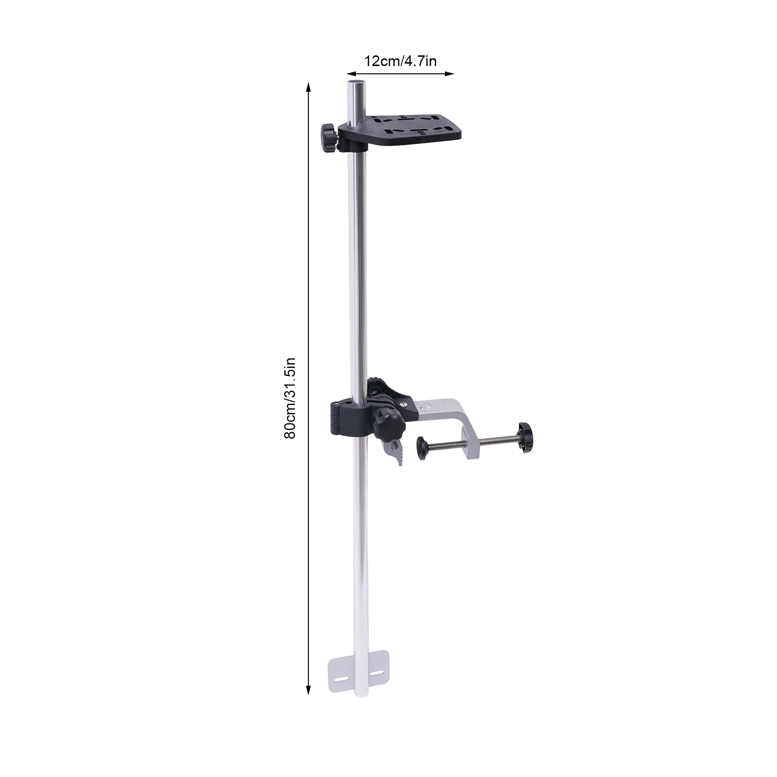 Portable Transducer Mount Universal 360° Adjustable Rotating Fish Finder Mount Transducer Pole Mount for Boat Canoe Kayak
