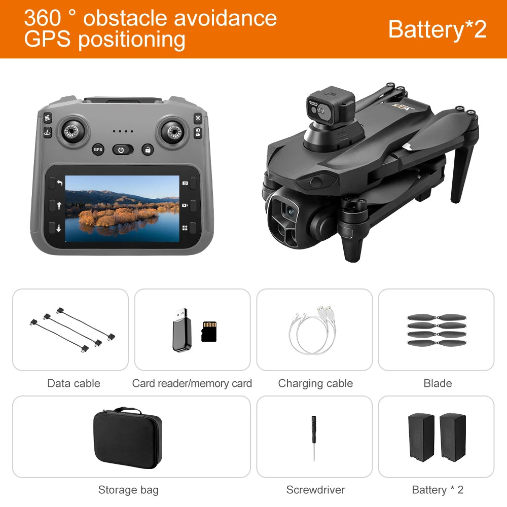 Lenovo V916MAX GPS 8K HD 4K Return Drone 5G Dual Camera Dron Remote With Screen Laser Obstacle Avoidance Drone RC Toys Gifts FPV from China
