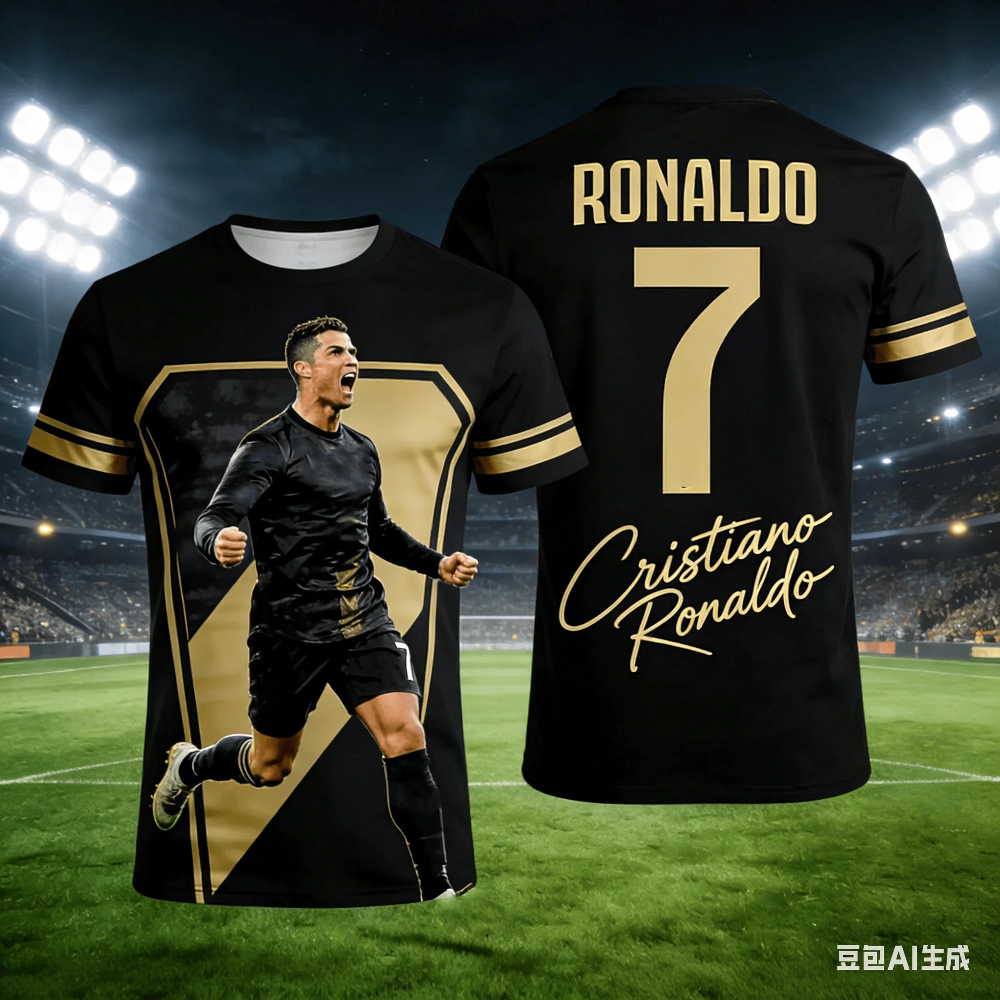 Ronaldo No.7 T-shirt (Multiple Colors) Fans' Exclusive Retro Classic Celebration Moment 3D Printed Jersey