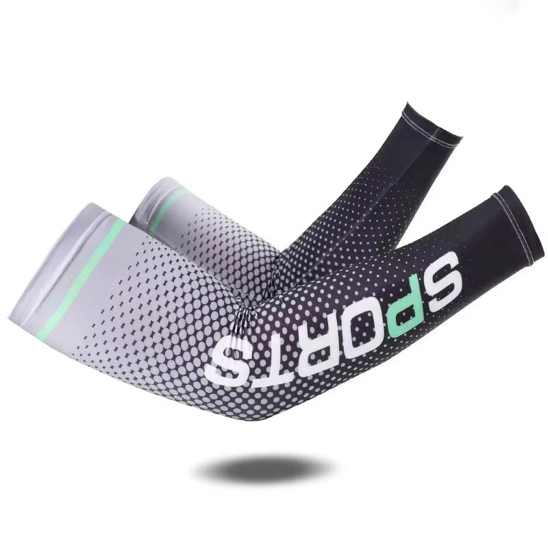 1/2pairs Summer Fashio Sunscreen Ice Silk Sleeve UV Sun Protection Cooling Anti-Slip Arm Sleeves Men Women Outdoor Sport Cycling from China