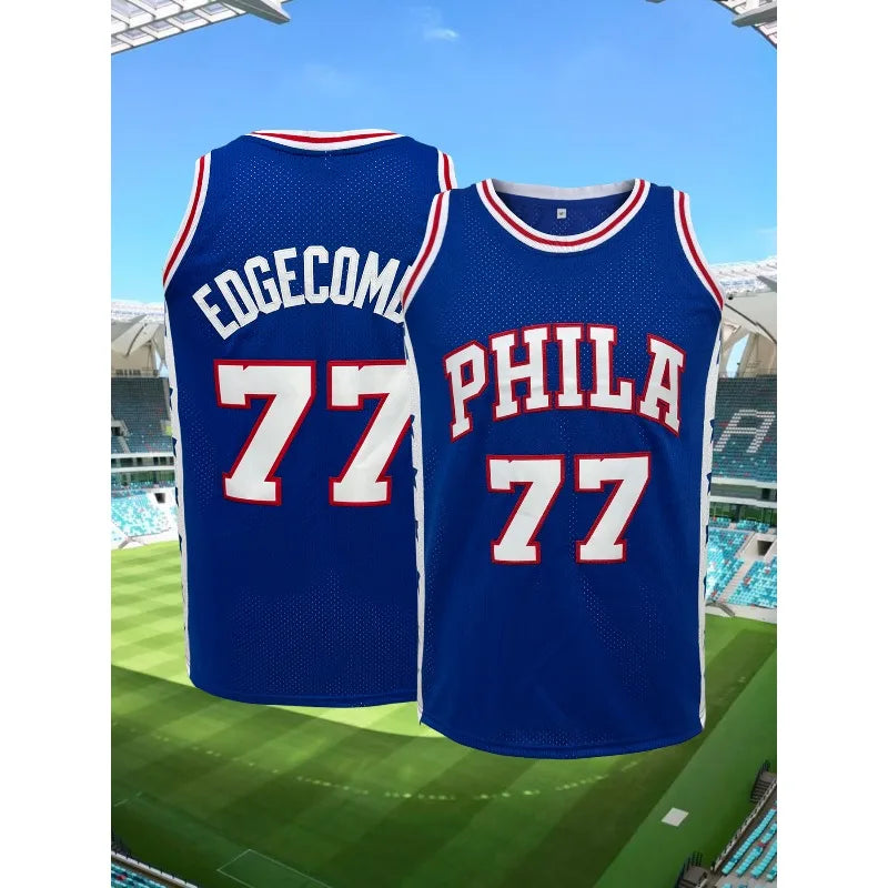 Men's Philadelphia 76ers (#0 & #77) Basketball Jersey