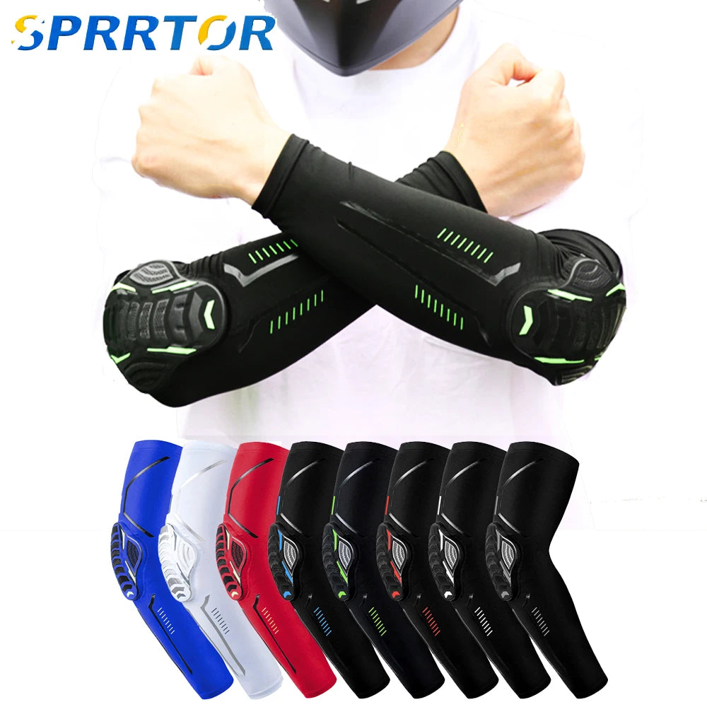 1Pair Sports Elbow Pads Compression Arm Sleeves Protector
