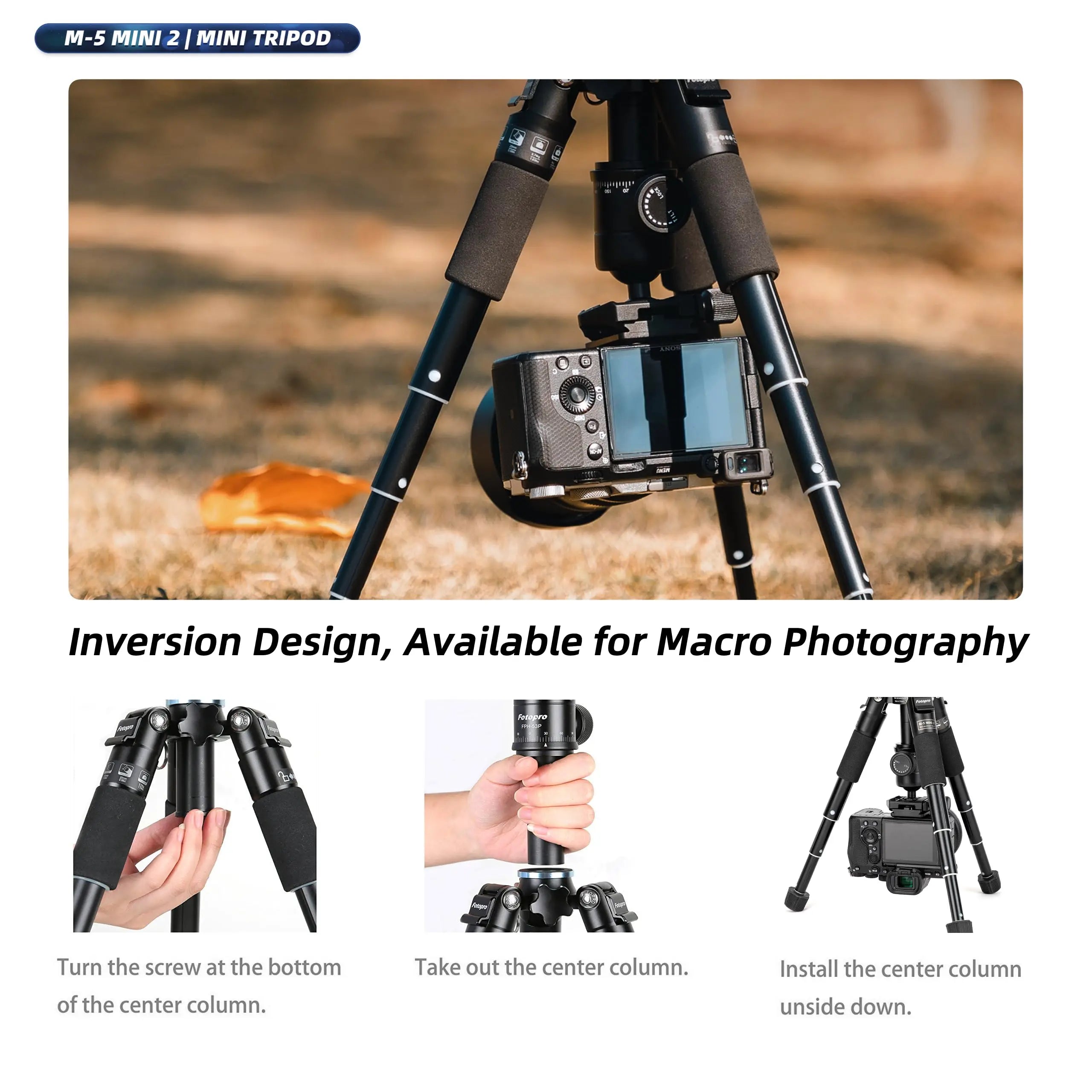 Mini Tripod Portable Aluminum Small Camera Tripod with Carrying Bag