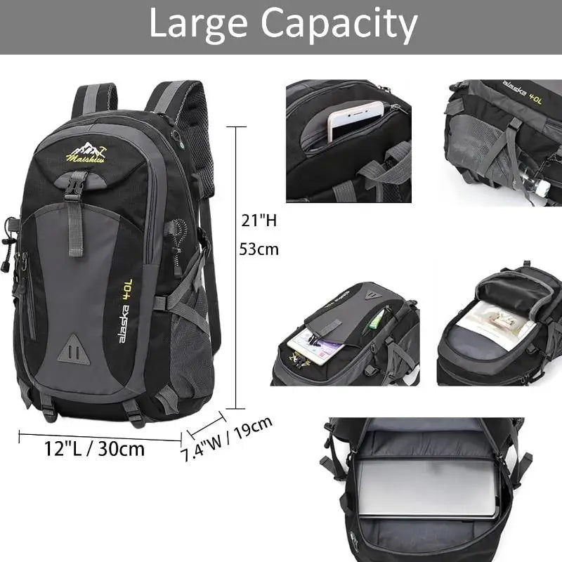 Lightweight 40L Hiking Large Capacity Daypack Backpack For Men And Women