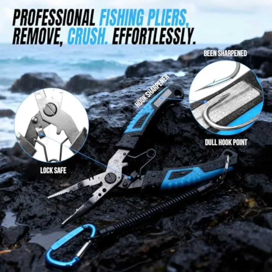 Full Fishing Kit Including Fishing Rod, Reel Combo Tackle Box with Fishing Lures and Accessories
