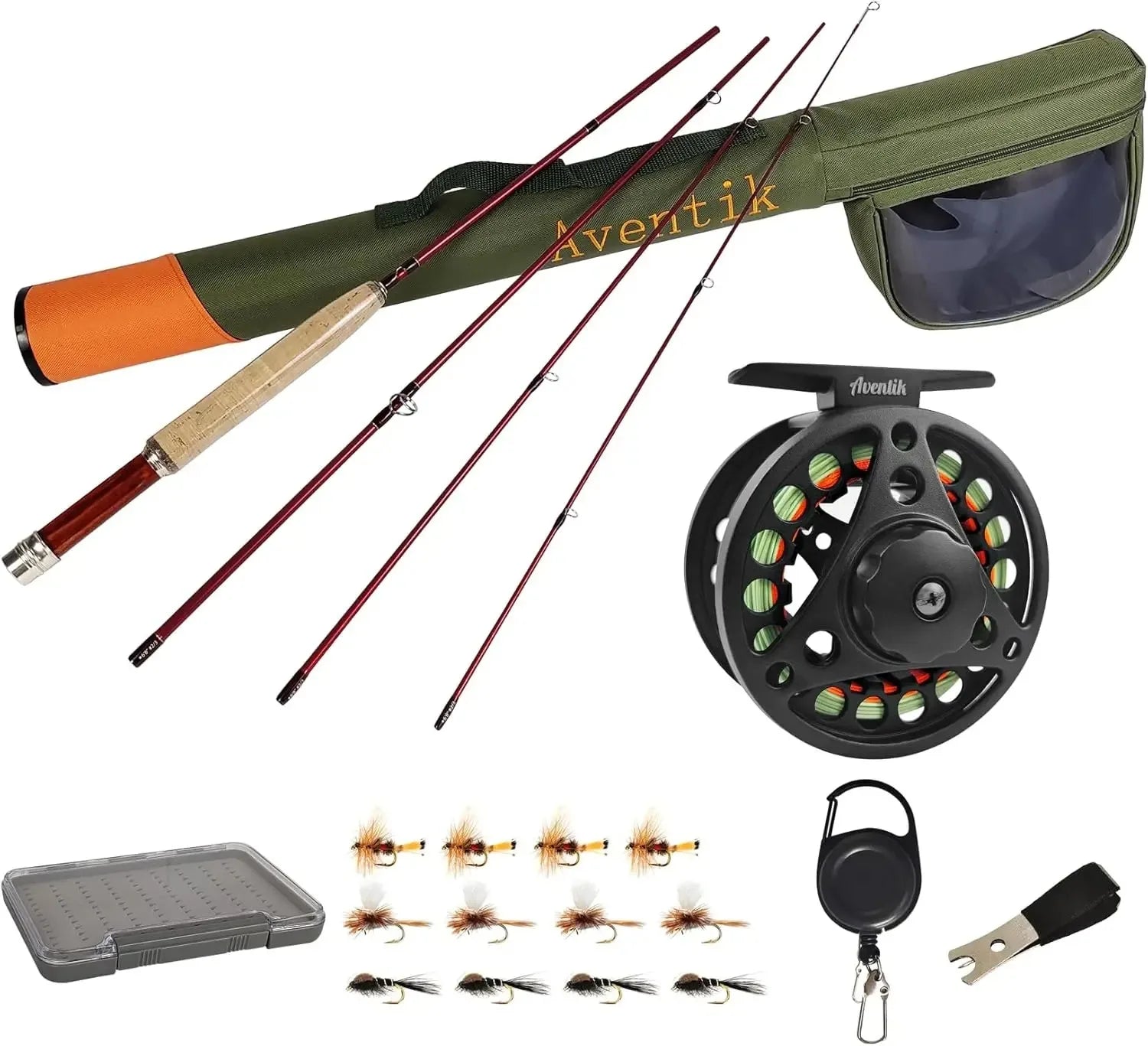 Aventik Extreme Fly Fishing Rod & Reel Combo Kit 0–6WT with Travel Case for Starter from China