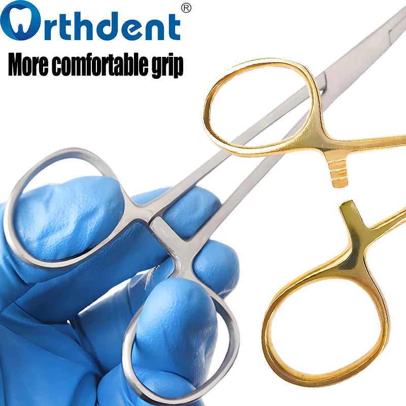 Hemostatic Forceps Stainless Steel Mosquito Locking Clamp Plier Tweezers (Curved/Straight)