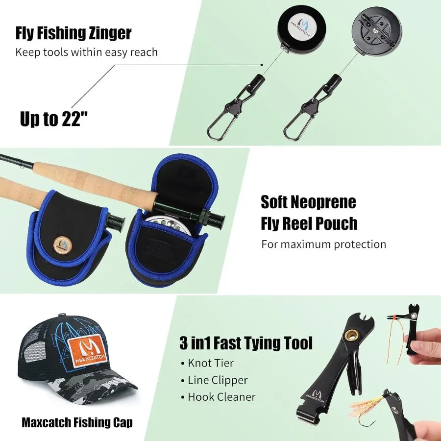 Extreme Fly Rod and Reel Outfit with Protective Travel Case