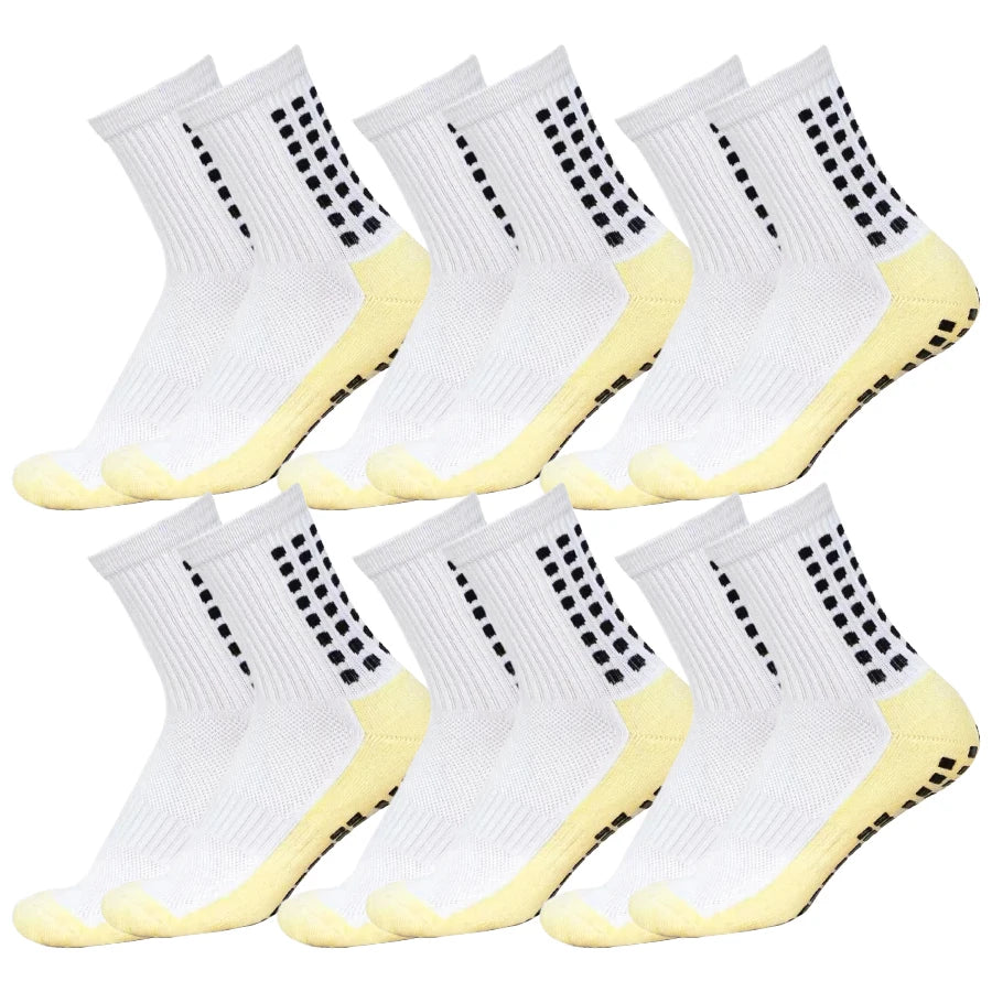 6 Pairs Men Women Non Slip Grip Socks Football Basketball Soccer Rugby Baseball Cycling Running Hiking Tennis Skateboard from China