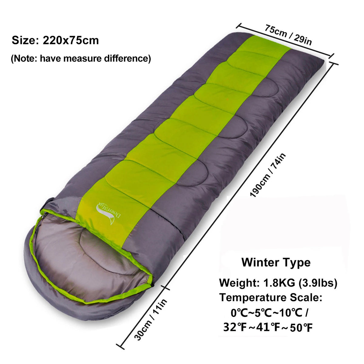 Desert&Fox Camping Sleeping Bag Lightweight 4 Season Warm & Cold Envelope Backpacking Sleeping Bag for Outdoor Traveling Hiking from China