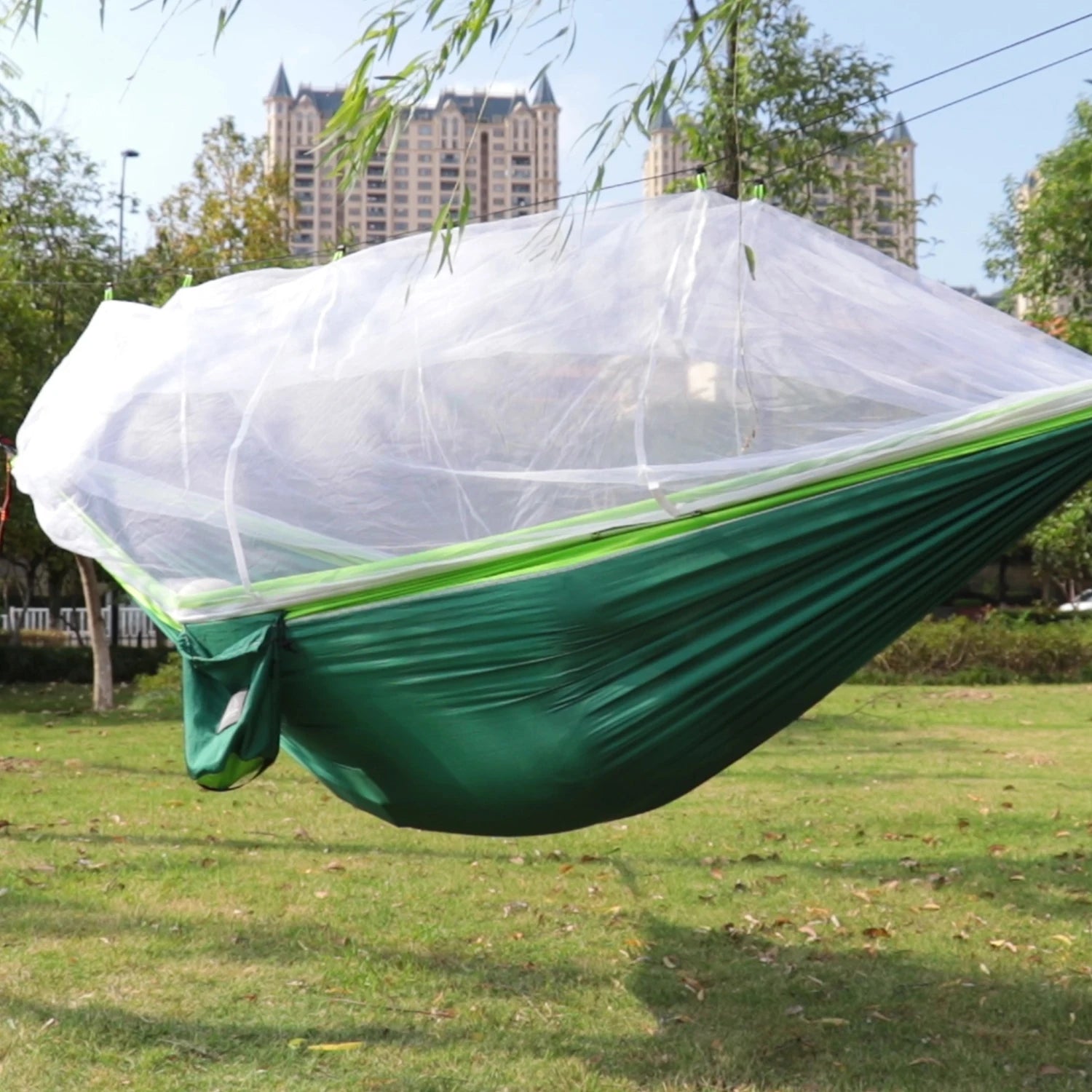 Single or Double Camping Hammock with Mosquito Net