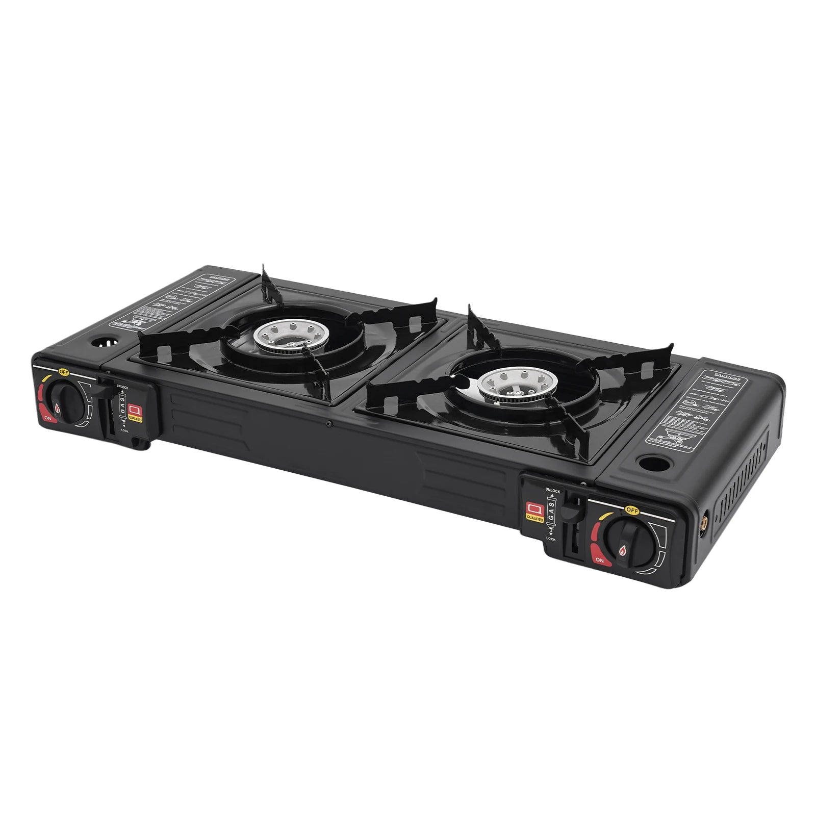 2 Burner Outdoor Portable Camping Stove with Storage Case
