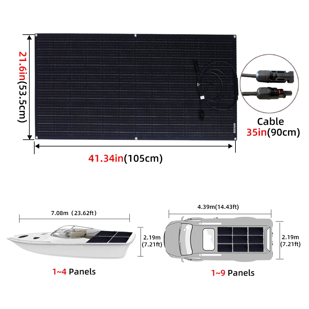 330W 440W 220w 110W Flexible Solar Panel