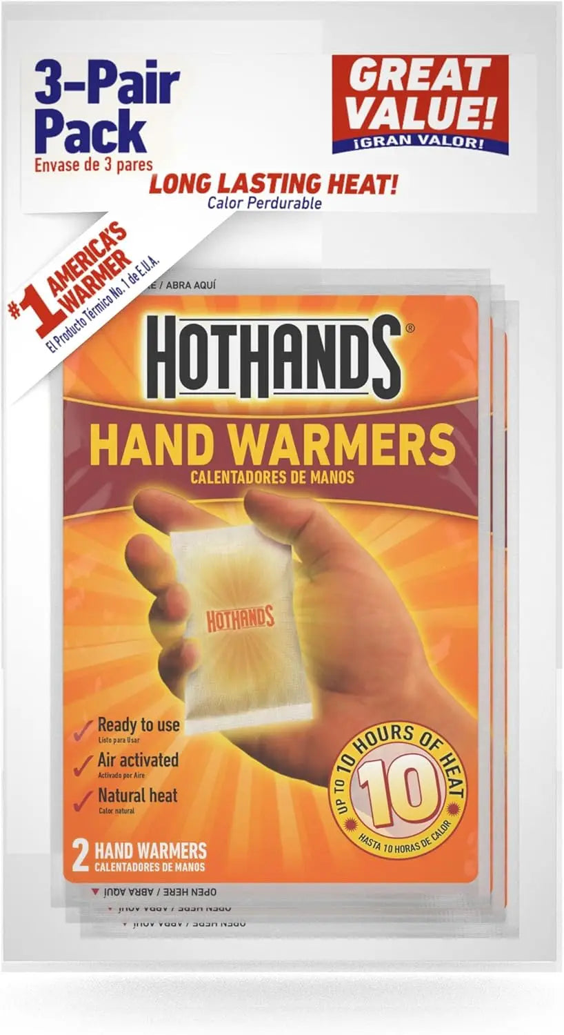 Portable Hand Warmers Pack of 3, Air-Activated Heat Pads