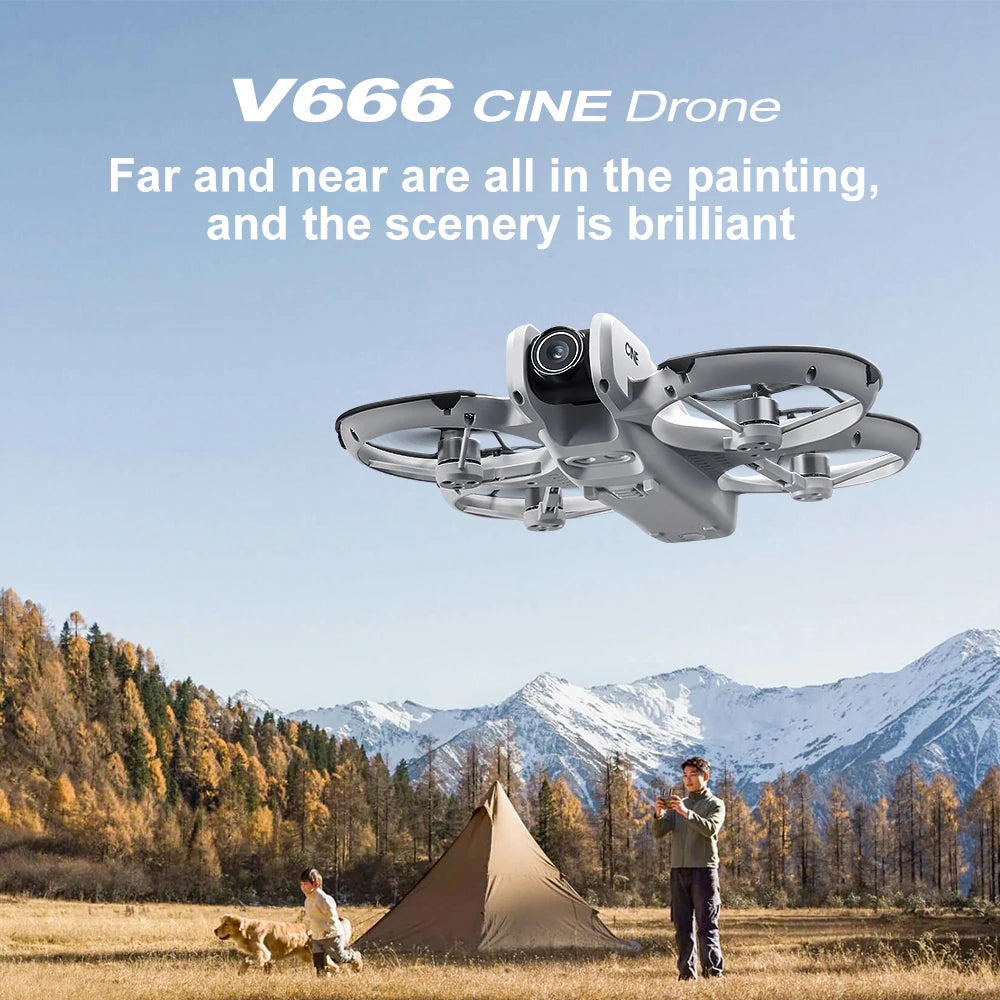 Lenovo MINI V666 Drone 4K Professional WIFI 5G Drone Obstacle Avoidance Brushless Altitude Headless Mode RC Quadcopter Toys from China