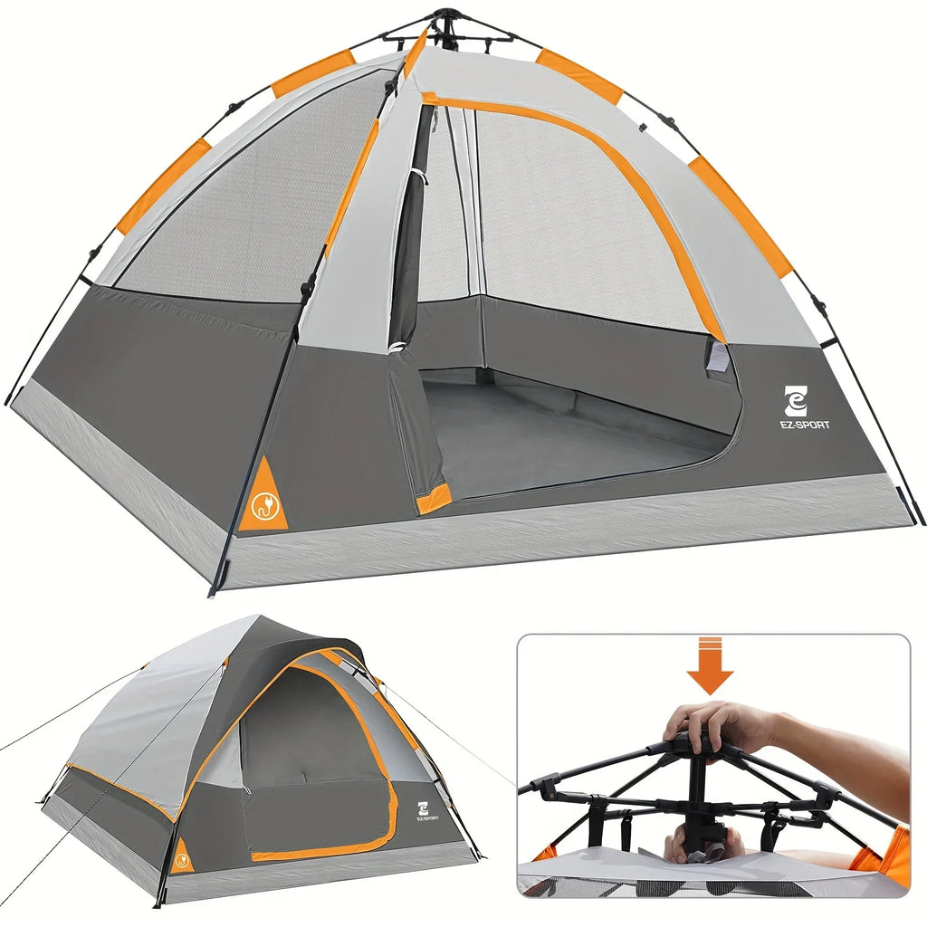 Waterproof Windproof Pop Up  3-4 Person Instant Easy Set Up Camping Tent with Removable Rain Fly