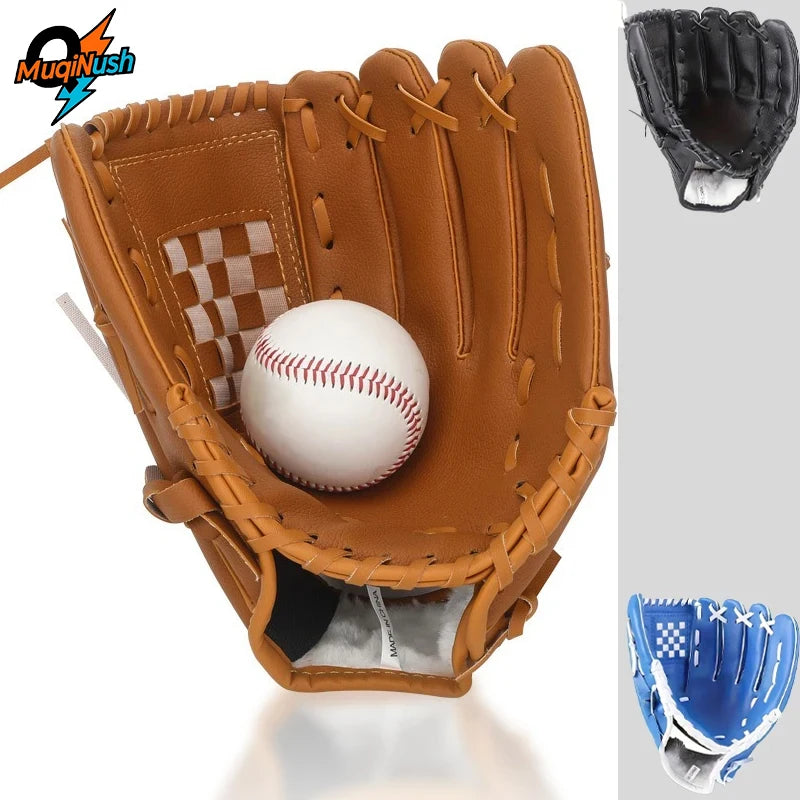 MuqiNush 1 PC Children Baseball Glove PU Batting Gloves Kids Softball Practice Equipment Baseball Training Competition Use