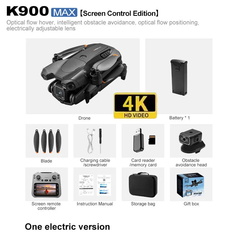 Hot K900 PRO RC Drone 8K HD Dual Cameras WiFi GPS 20mins Flight Aerial Photography Quadcopter Remote Control UAV Boys Toys Gifts from China