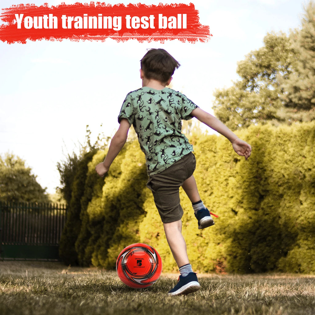Professional Soccer Ball Size 5 Official Soccer Training Football Ball Competition Outdoor Football Red from China