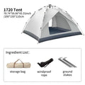 Outdoor Folding Tent Fully Automatic Quick Opening Tent 3-4 Person Self Driving Camping Tent Rain Proof Sun Proof Portable from China