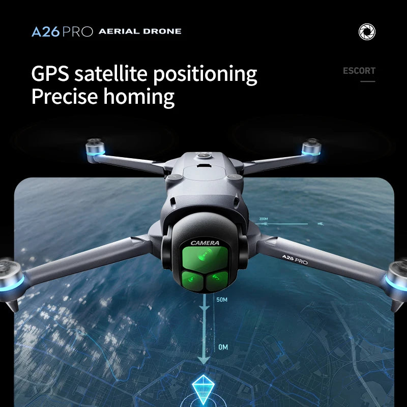 Lenovo A26 Pro Drone 4K HD 8k Triple Camera FPV Brushless Motor Obstacle Avoidance Foldable RC Quadcopter Professional Aerial from China