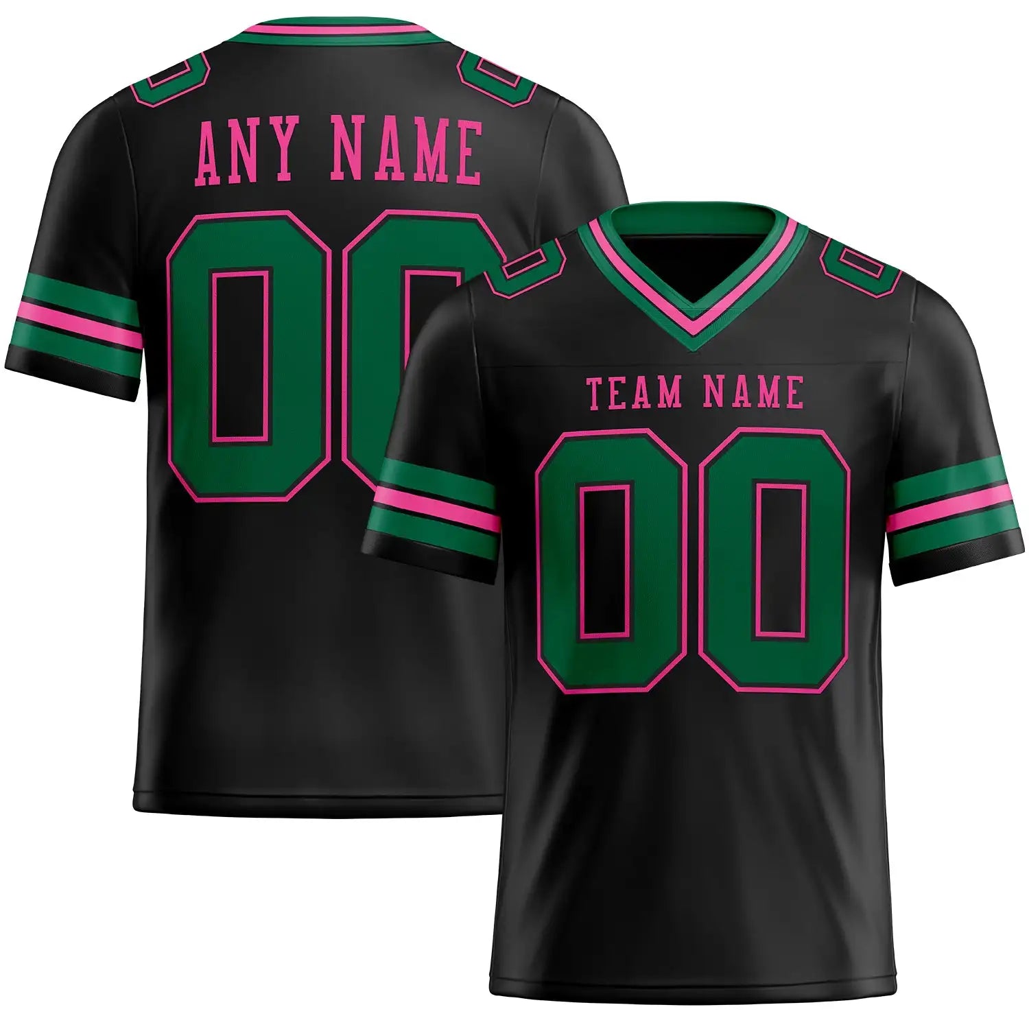 Custom Team Name, Your Name and Number V Neck Soccer Jersey Men