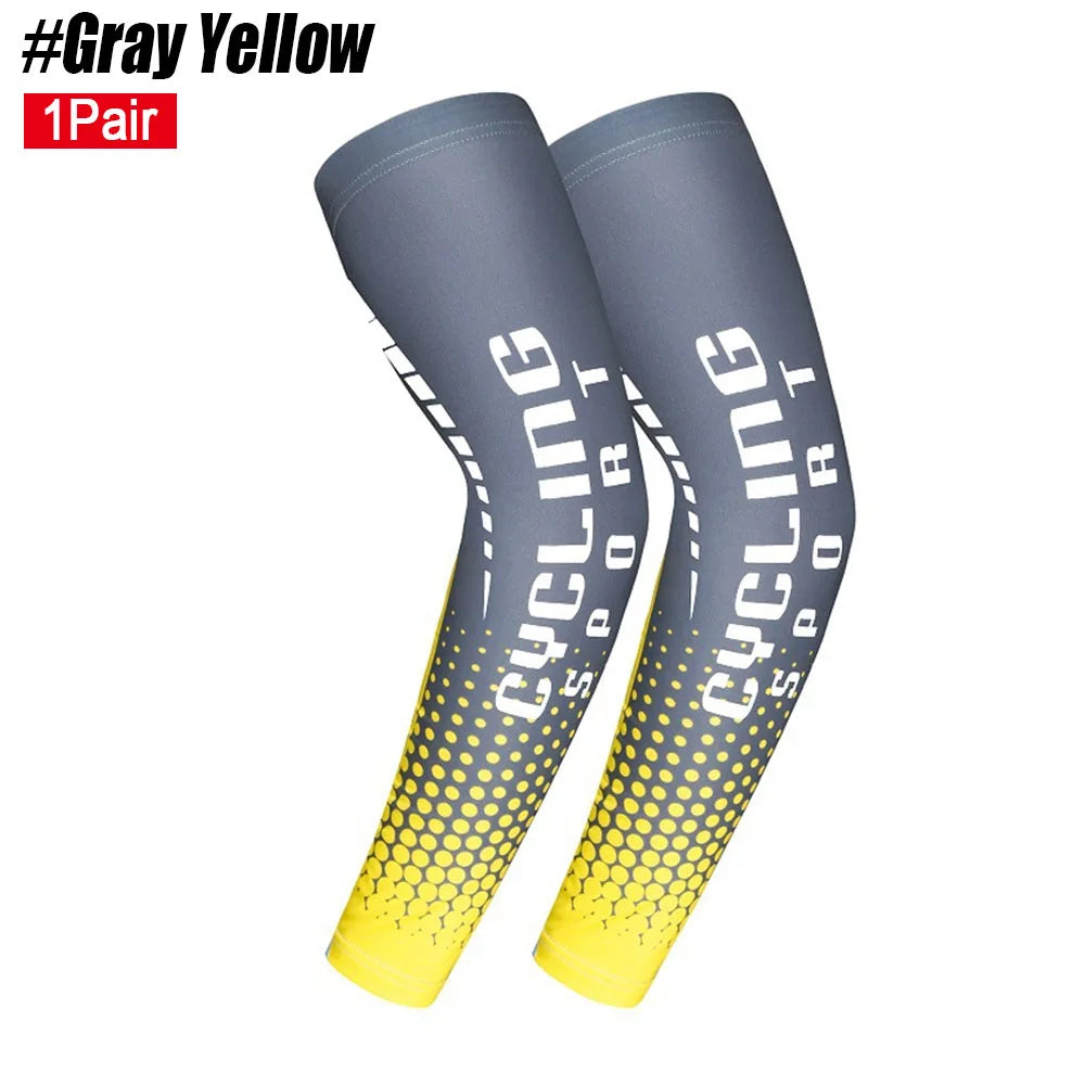 1Pair Ice Silk Cooling Arm Sleeves Anti-UV Sunburn Arm Cover for Running Cycling Driving Hiking Mountaineering Golf Sports from China