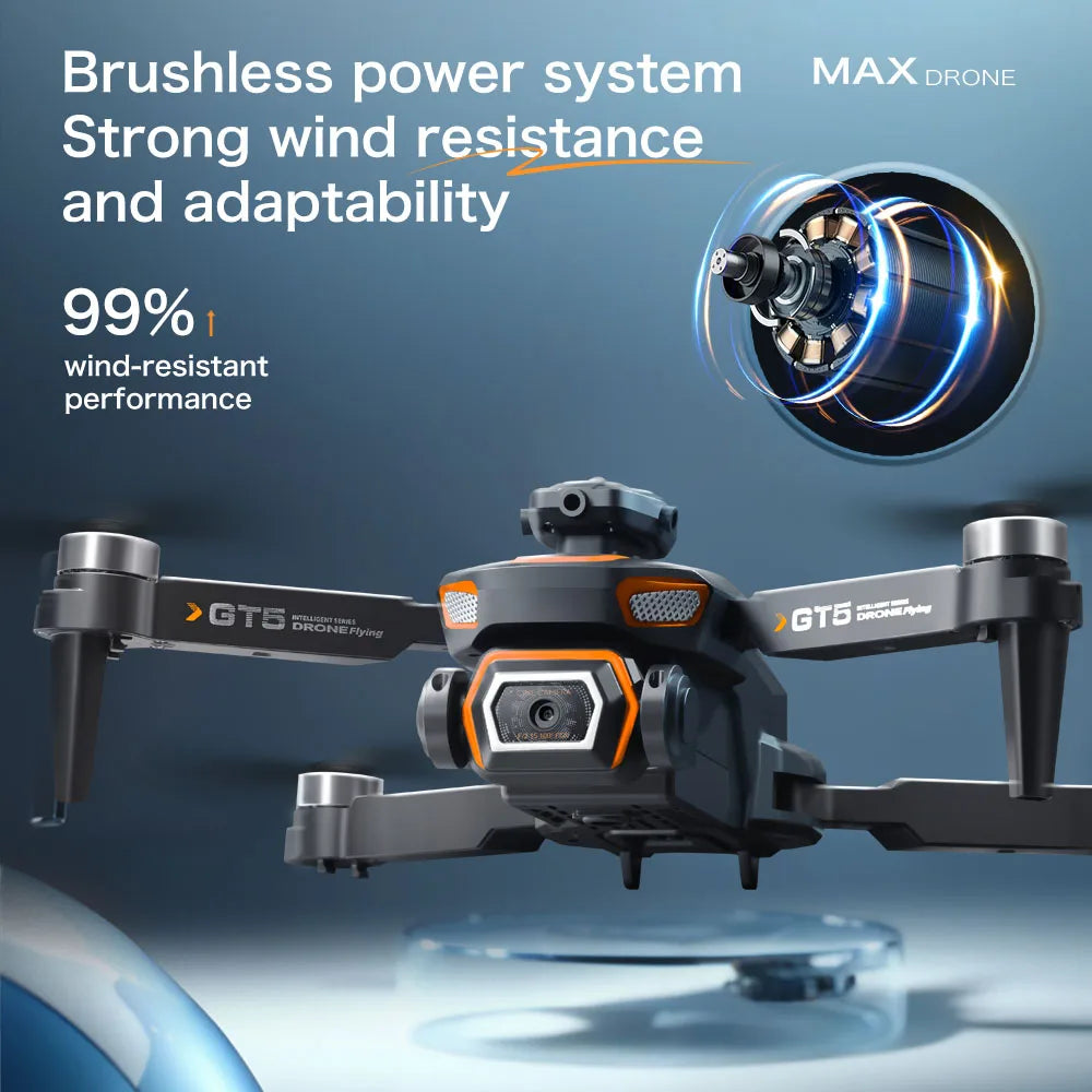Lenovo GT5 Mini Drone 4K HD dual-lens wide-angle aerial 8K photography 5G WIFI Foldable quadcopter Brushless Obstacle Avoidance from China