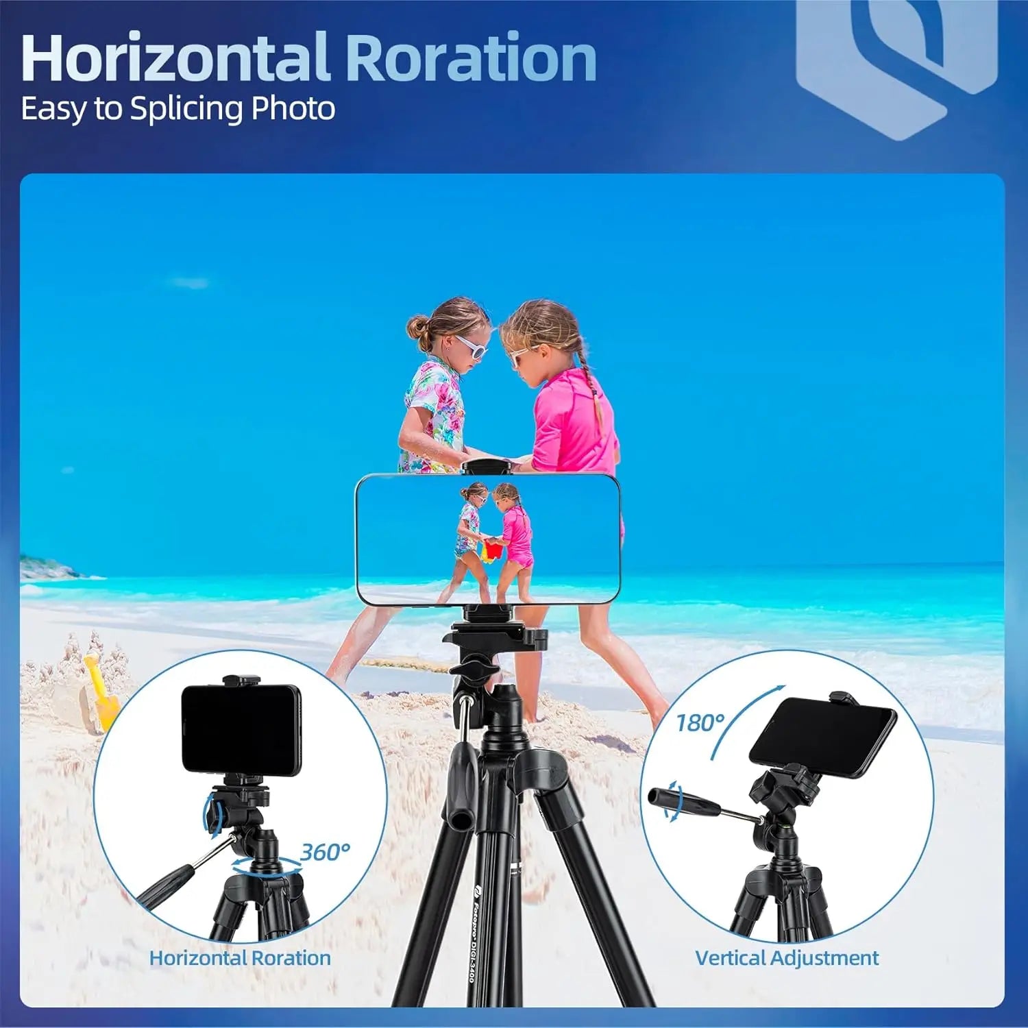Camera and Phone Tripod with Wireless Remote