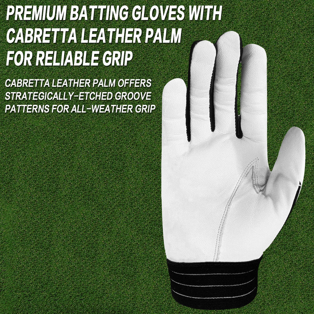 Batting Gloves Men Adult for Baseball or Softball